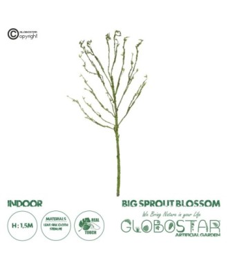 GloboStar® Artificial Garden BIG SPROUT BLOSSOM BRANCH 21461 Τεχνητό Διακοσμητικό Κλαδί Πράσινο Λάχανο Y150cm
